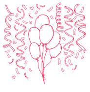 Hand-drawn vector illustration - Happy Birthday card
