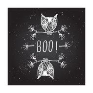 Boo - on chalkboard background
