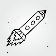 Hand drawn rocket N2