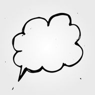 Vector abstract bubble isolated hand drawn