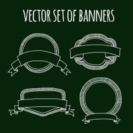 Vector set of doodle banners N2