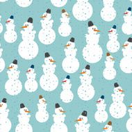 Snowman seamless pattern Christmas background Ornament from sn