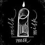 Hand drawn lettering- Milk