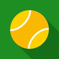 Tennis Ball in Flat Style
