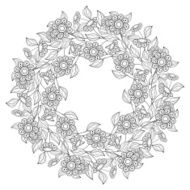 Vector Monochrome Floral Background N5
