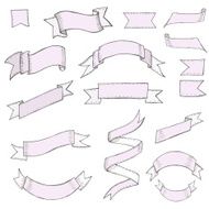 Vintage Color ribbon tape text placeholder N4