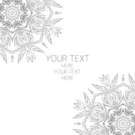 Floral ornament vector illustration text