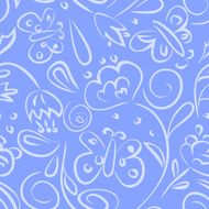 Seamless pattern with floral motifs N3