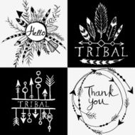 Design elements in tribal style