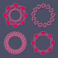 Set of vector cartoon frames in style