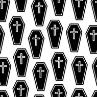 Coffins seamless pattern