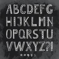 Fantasy hand drawn font in doodle style