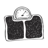 Simple doodle of a bathroom scale