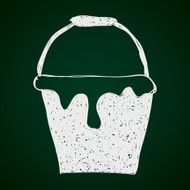Simple doodle of a paint bucket