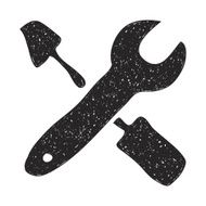 Simple doodle of a screwdriver and spanner