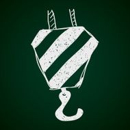 Simple doodle of a crane hook