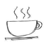 Simple doodle of a coffee cup N2
