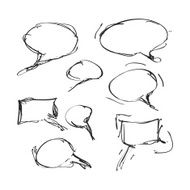 Simple doodle of a speech bubble N13