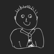 Simple doodle of a man N2