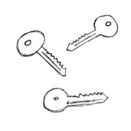 Set of cartoon style key N2