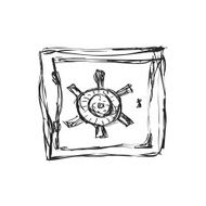 Simple doodle of a safe