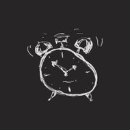 Simple doodle of an alarm clock N2