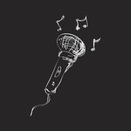 Simple doodle of a microphone N3
