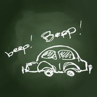 Set of cartoon style car