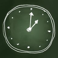 sketch drawing of a clock N3