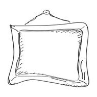 Simple doodle of a picture frame N3