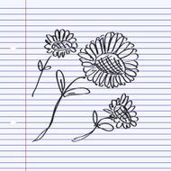 Simple doodle of a flower N4