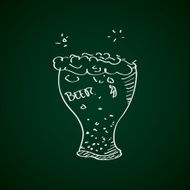 Simple doodle of a beer glass N3