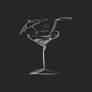 Simple doodle of a cool drink