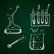 Simple doodle of a chemistry kit N3