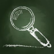 Sketch of a magnifying glass