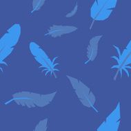 Feather pattern seamless vector illustration