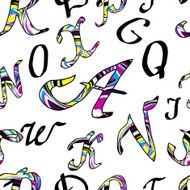 Alphabet letters Hand drawn illustration N5