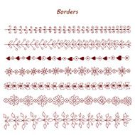 Hand drawn borders Design elements