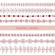 Set of Seamless Hand Drawn Borders
