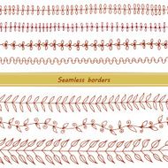 Set of Seamless Hand Drawn Borders N2