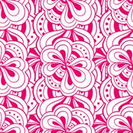 Vector doodle hand drawn abstract pink seamless pattern