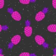 Colorful Cosmic seamless pattern of pineapples N2