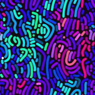 vector seamless pattern witch sketch texture N6
