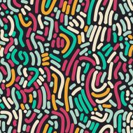 vector seamless pattern witch sketch texture N7