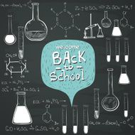Back to school sketched elements