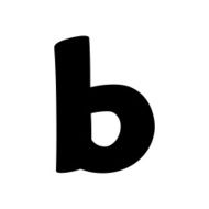 Small silhouette of the letter b