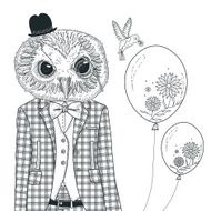 adorable owl coloring page