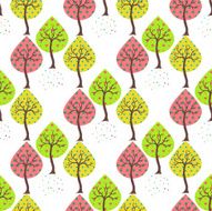 Seamless white background with trees N2