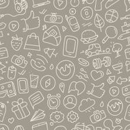 Different web interface doodle silhouettes