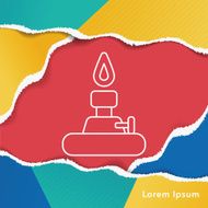 Alcohol lamp line icon